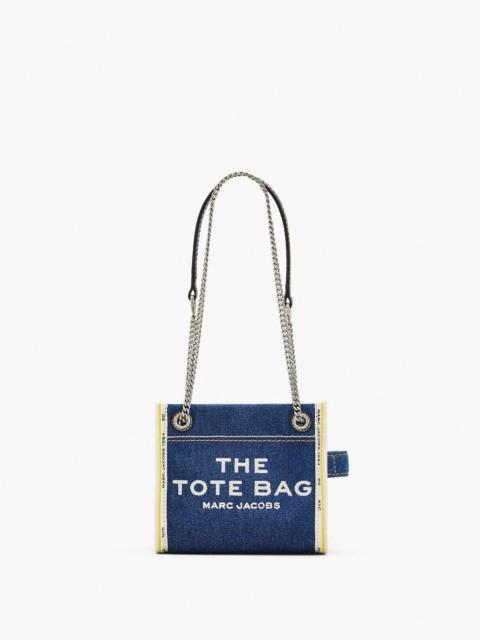 THE DENIM CHAIN CROSSBODY TOTE BAG