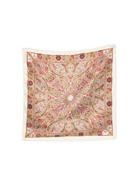 paisley-pattern silk scarf