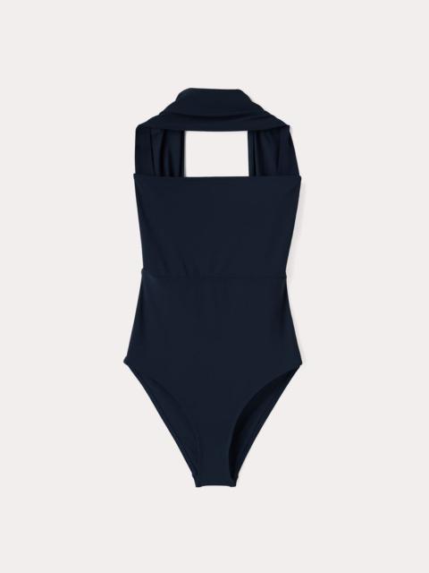 Slip-through swimsuit dark navy