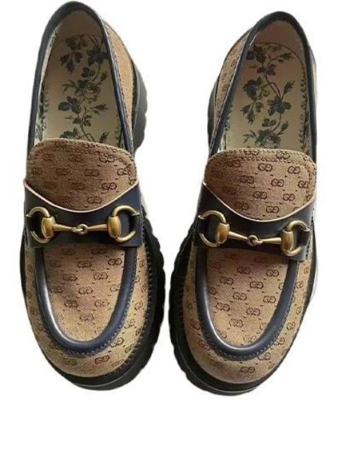 (WMNS) Gucci GG Horsebit Loafers 'Beige Brown' 661536-99WP0-2671