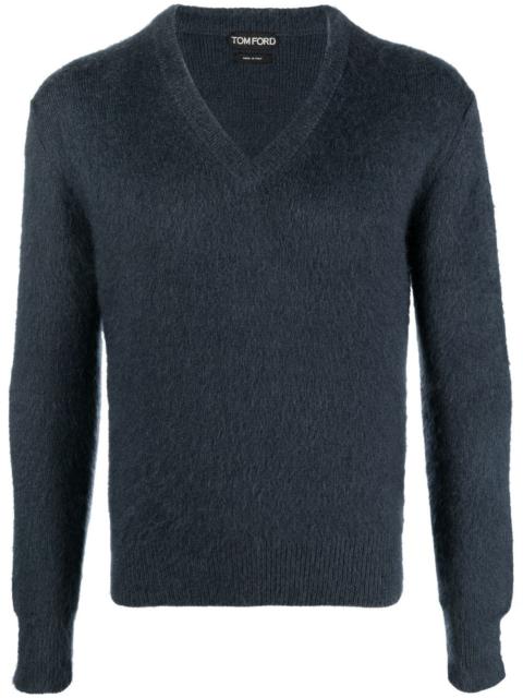 V-neck knitted jumper