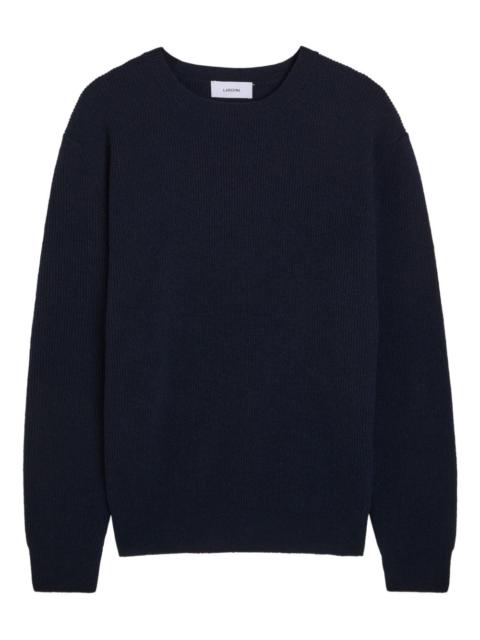 crew-neck ribbed-knit sweater