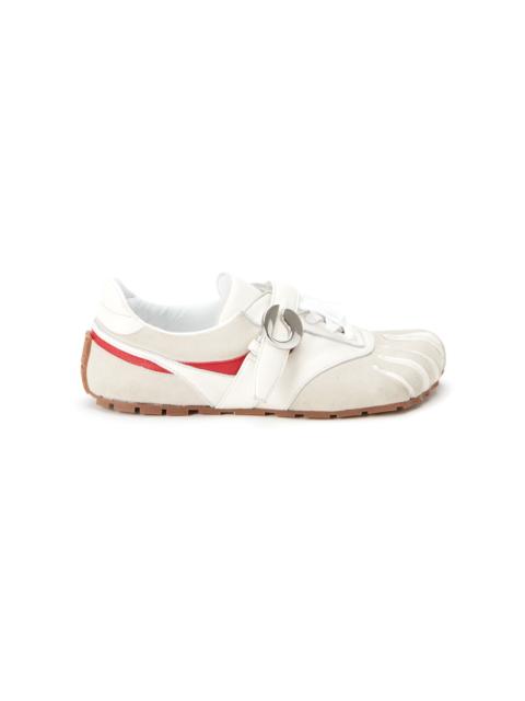 5T Leather Ballerina Sneakers white
