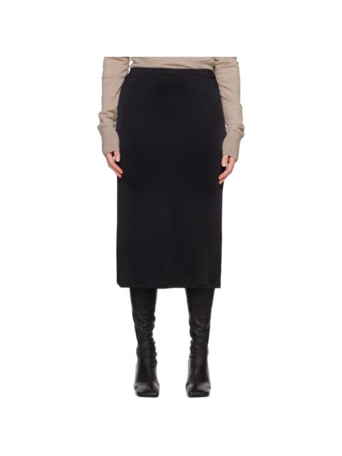 Black Flor Midi Skirt