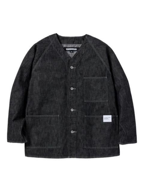 raglan-sleeve denim jacket