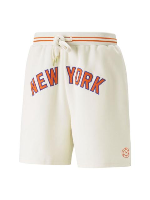 PUMA x Rhuigi New York Basketball Shorts 'Beige Red' 539496-65