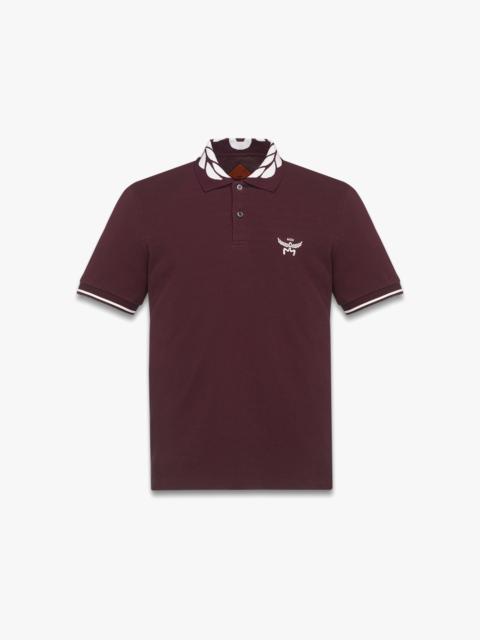 Laurel Logo Piqué Polo in Organic Cotton