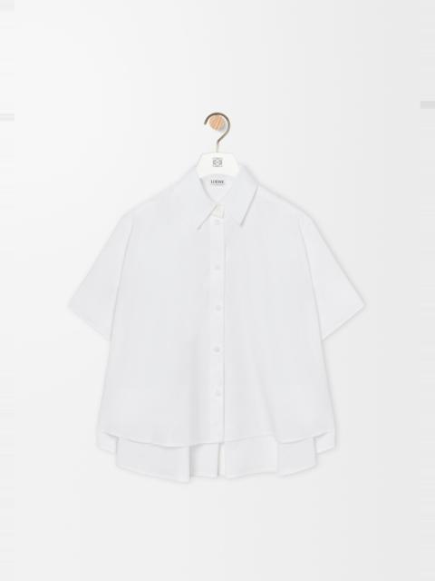 Short sleeve trapeze shirt in cotton