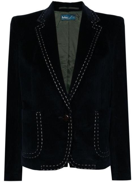 stitch-detail corduroy blazer
