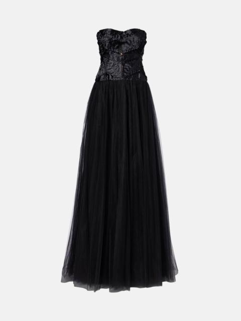 Tulle bustier gown