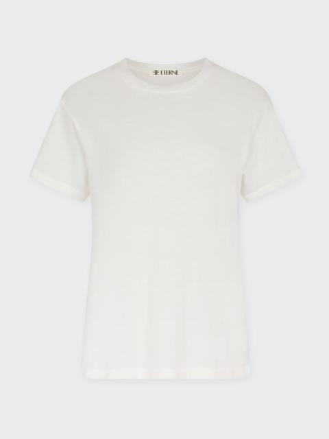 T-shirt short sleeve boyfriend Ivory