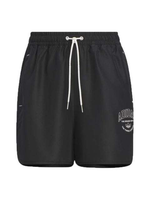(WMNS) adidas Originals Logo Twist Light Woven Shorts Asia Sizing 'Black White' IW6292