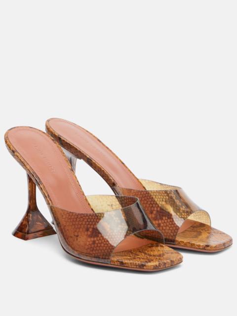 Lupita snake-print PVC mules