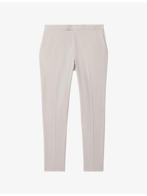 Found pressed-crease straight-leg stretch-woven trousers