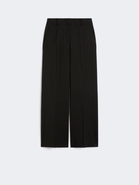 Woollen cloth palazzo trousers - BLACK