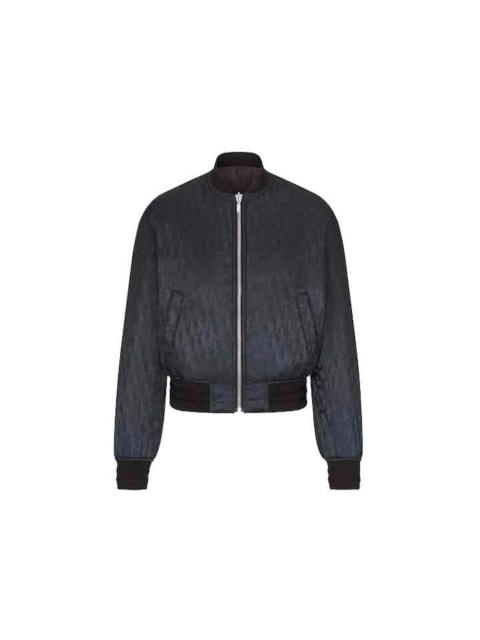 Dior Reversible Oblique Bomber Jacket Dark Navy