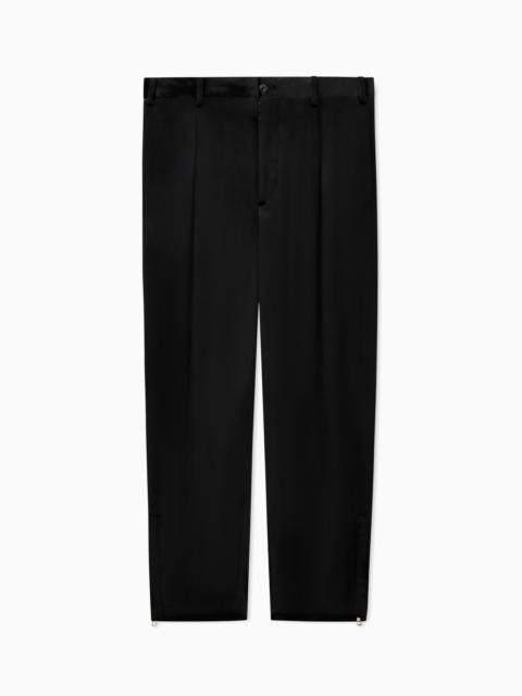 VELVET SINGLE-PLEATED TROUSERS