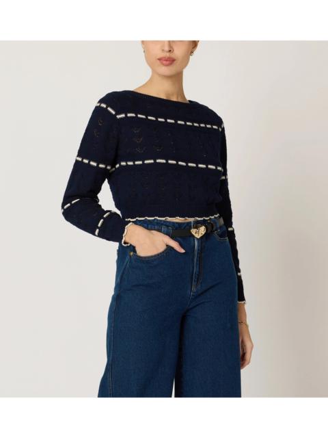 ESTRELLA SWEATER | DARK BLUE/IVORY