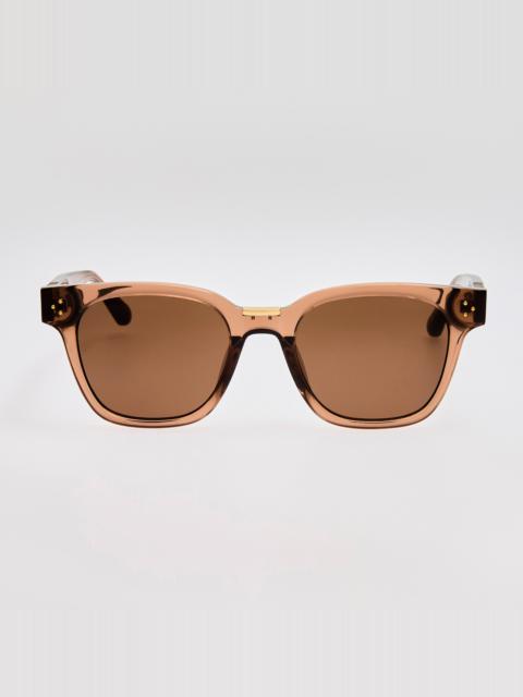 Sanchez Sunglasses in Brown and Gold