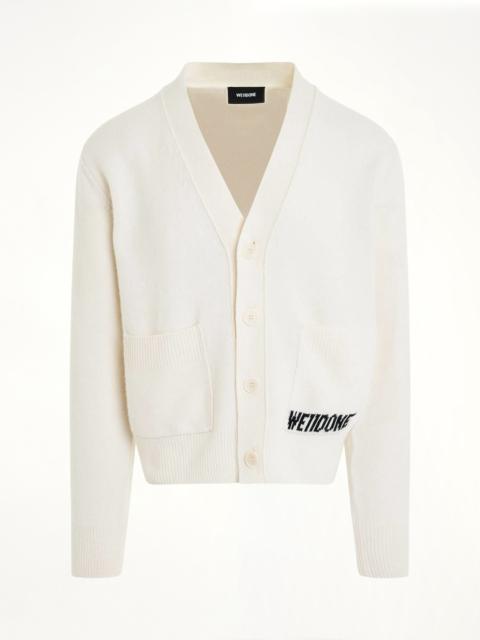 Pocket Logo Knit Cardigan Ivory