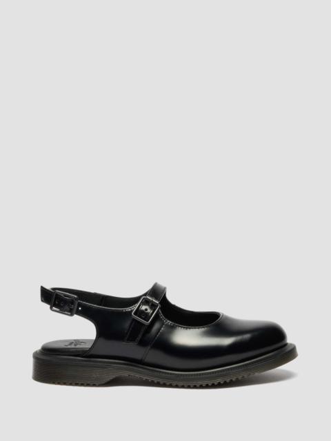 Madaline Mary Jane Smooth Leather Sling Back Shoes