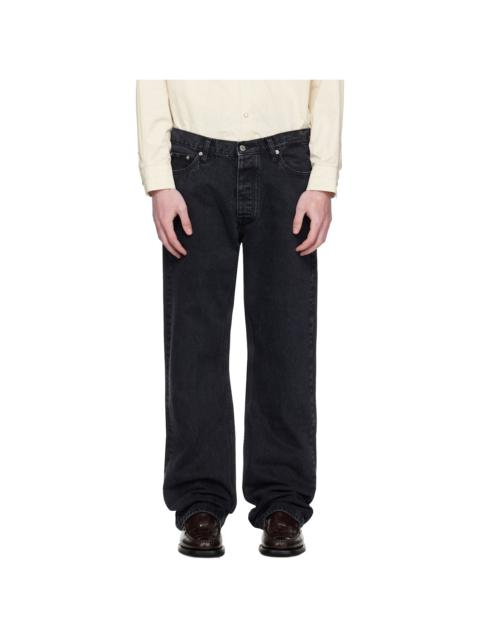 Black Relaxed Bootcut Jeans