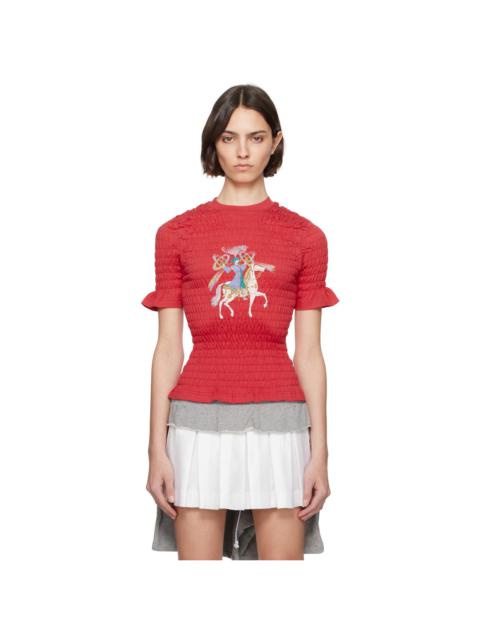 Red Camelot Shirred T-shirt