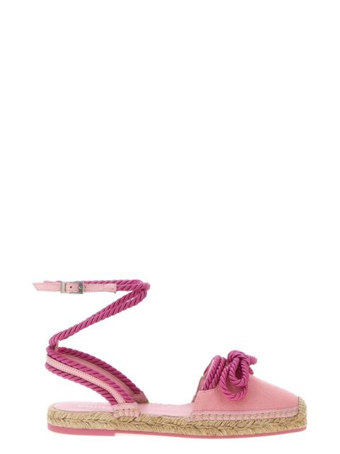 'Double Bow Pink Riviera' espadrilles