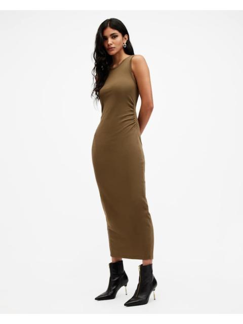 KATARINA BOAT NECK BODYCON FIT MAXI DRESS