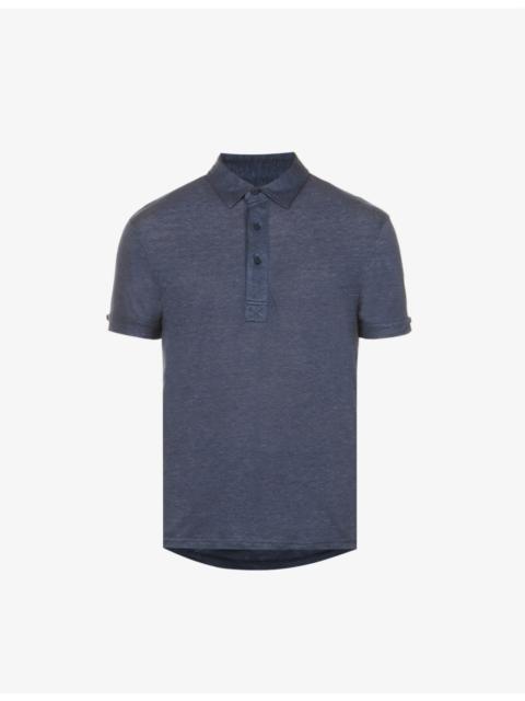 Sebastian regular-fit linen polo shirt