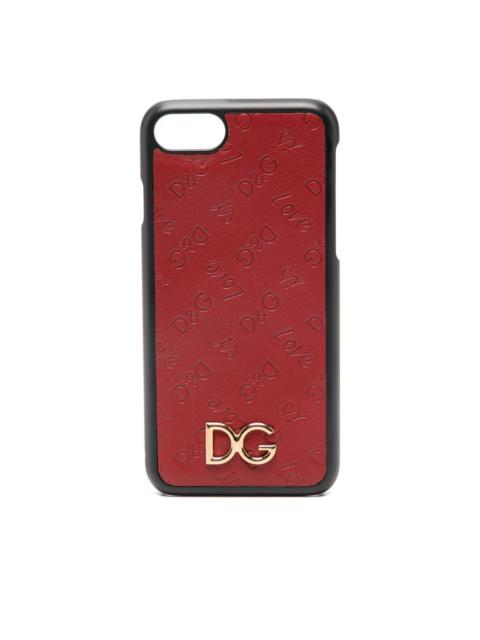iPhone 7 embossed logo-plaque phone case