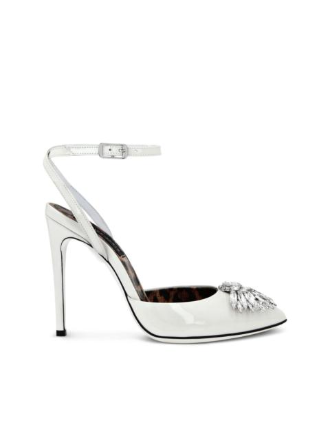 Vernice 120mm leather sandals