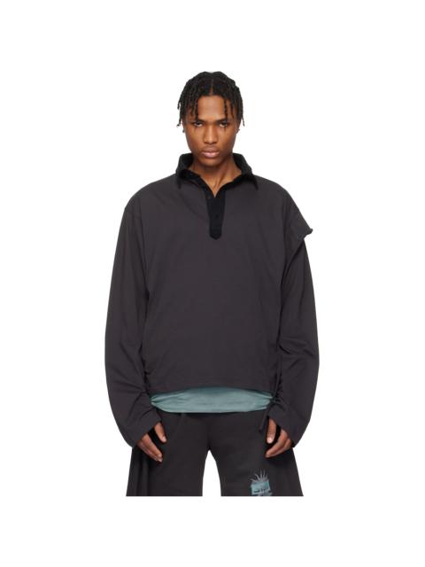 Black Longsleeve Polo