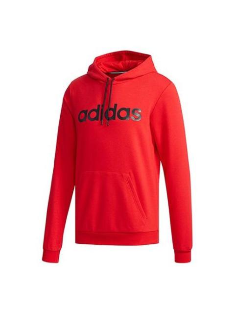 adidas neo Logo Printing Casual Pullover Red EA3525