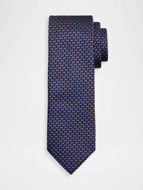 Men & apos;s Micro-Jacquard Silk Tie