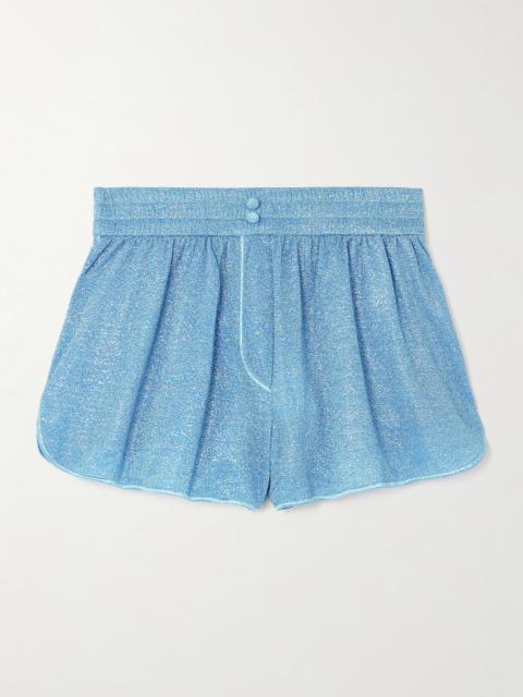 Lumière Metallic Stretch-knit Shorts