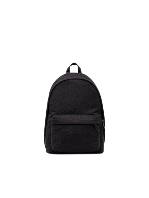 monogram-pattern backpack