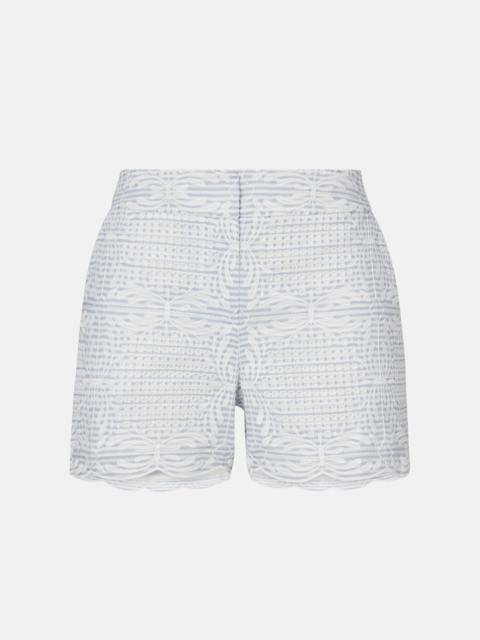 Allen high-rise cotton shorts