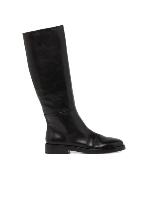 knee-high leather boots