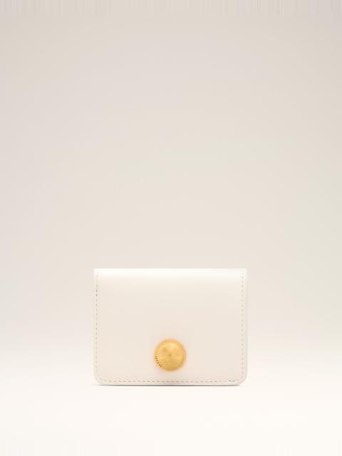 WHITE COW LEATHER CARROUSEL FOLDED WALLET