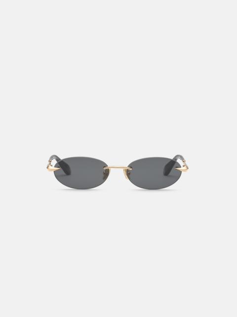 Oval rimless sunglasses