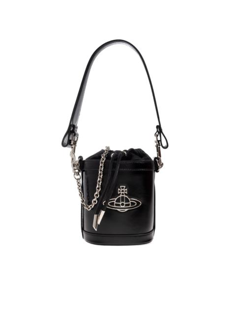 orb-embellished bucket bag