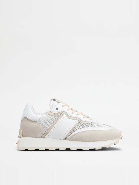 SNEAKERS IN SUEDE AND FABRIC - BEIGE