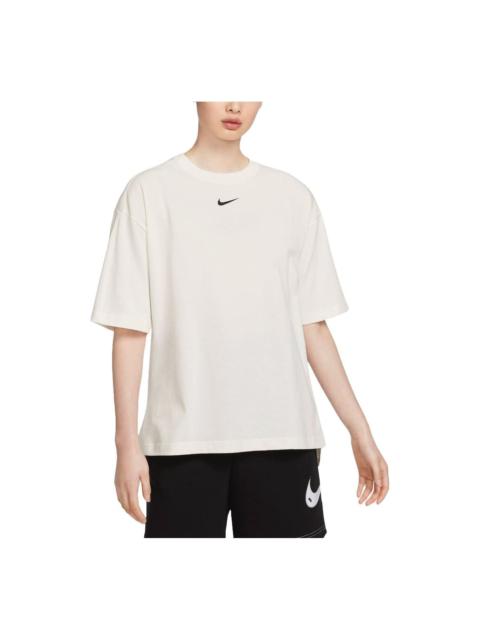 (WMNS) Nike Sportswear Oversized T-shirt Asia Sizing 'Sail' HJ3947-133