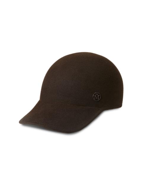 Tiger appliqué-logo baseball cap