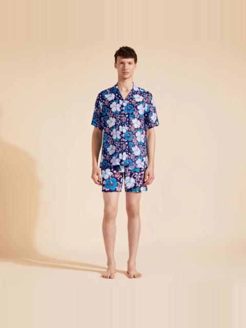 Men Bowling Ramie Shirt Tropical Turtles