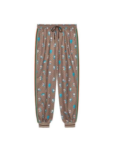 Gucci x Doraemon SS21 Monogram Pants 'Brown' 654941-XJDEX-2138