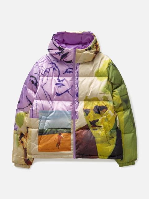 PRINTED MISMATCHED SHINY PUFFER