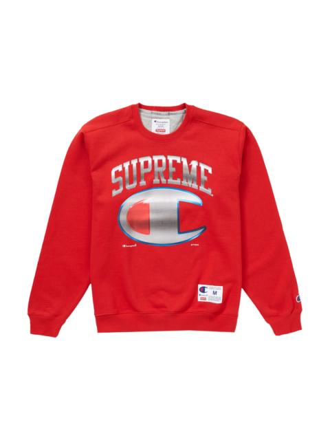 Supreme Champion Chrome Crewneck Red