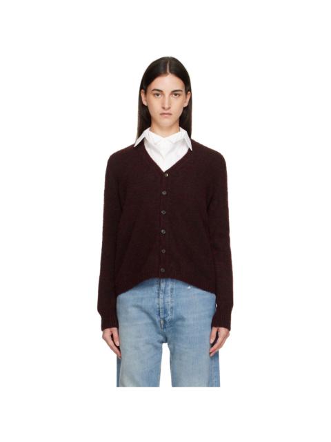 Burgundy Wool Cardigan